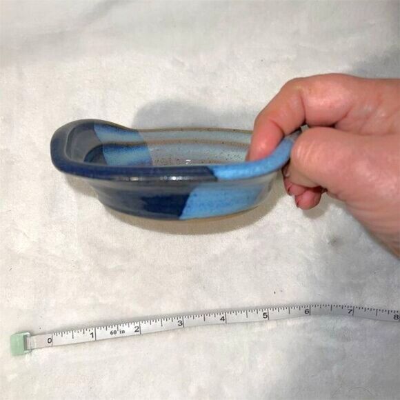 Merlin Handcrafted Blue Pottery Bowl - Picture 8 of 8